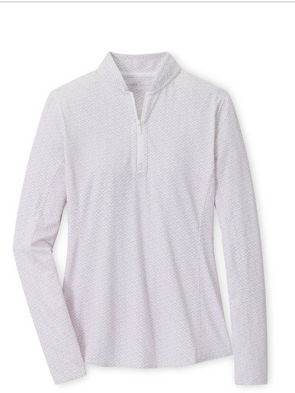 NWT Peter Millar Women's White Spa Spritzer Lightweight Quarter Zip Sun Shirt